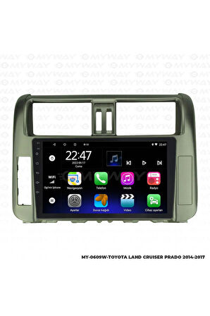 TOYOTA LAND CRUSİER PRADO ANDROİD 12 MULTİMEDYA CARPLAY 2GB RAM+32GB HDD 2014-2017 NAVİGASYON EKRAN