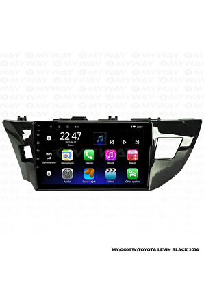 TOYOTA LEVİN BLACK ANDROİD 12 MULTİMEDYA CARPLAY 2GB RAM+32GB HDD NAVİGASYON EKRAN