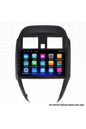 NİSSAN MİCRA ANDROİD 12 MULTİMEDYA CARPLAY 2GB RAM+32GB HDD NAVİGASYON EKRAN