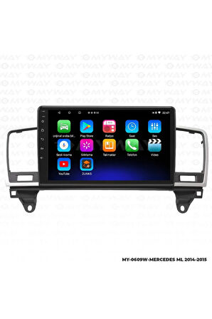 MERCEDES ML ANDROİD 12 MULTİMEDYA CARPLAY 2GB RAM+32GB HDD NAVİGASYON EKRAN