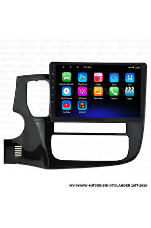 MİTSUBİSHİ OUTLANDER ANDROİD 12 MULTİMEDYA CARPLAY 2GB RAM+32GB HDD 2017-2020 NAVİGASYON EKRAN