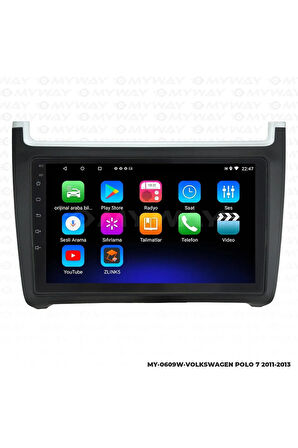 VOLKSWAGEN POLO 7 ANDROİD 12 MULTİMEDYA CARPLAY 2GB RAM+32GB HDD 2011-2013 NAVİGASYON EKRAN