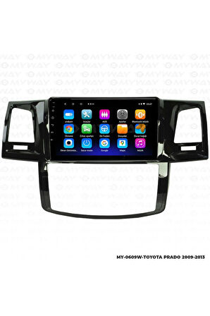 TOYOTA PRADO ANDROİD 12 MULTİMEDYA CARPLAY 2GB RAM+32GB HDD 2009-2013 NAVİGASYON EKRAN
