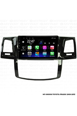 TOYOTA PRADO ANDROİD 12 MULTİMEDYA CARPLAY 2GB RAM+32GB HDD 2009-2013 NAVİGASYON EKRAN