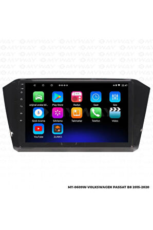 VOLKSWAGEN PASSAT B8 ANDROİD 12 MULTİMEDYA CARPLAY 2GB RAM+32GB HDD NAVİGASYON EKRAN