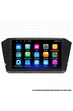 VOLKSWAGEN PASSAT B8 ANDROİD 12 MULTİMEDYA CARPLAY 2GB RAM+32GB HDD NAVİGASYON EKRAN