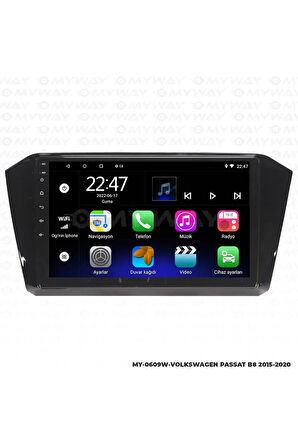 VOLKSWAGEN PASSAT B8 ANDROİD 12 MULTİMEDYA CARPLAY 2GB RAM+32GB HDD NAVİGASYON EKRAN