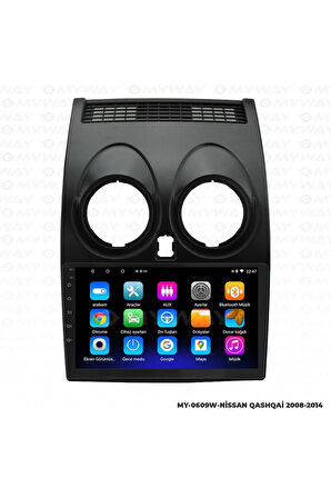 NİSSAN QASHQAİ ANDROİD 12 MULTİMEDYA CARPLAY 2GB RAM+32GB HDD 2008-2014 NAVİGASYON EKRAN