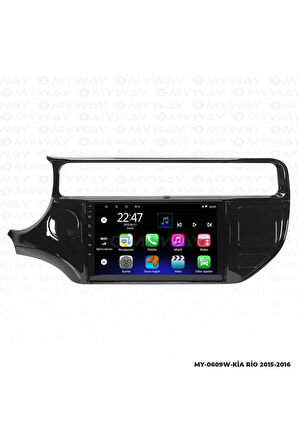KİA RİO ANDROİD 12 MULTİMEDYA CARPLAY 2GB RAM+32GB HDD 2015-2016 NAVİGASYON EKRAN