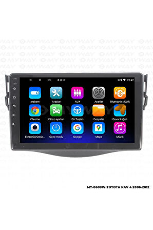 TOYOTA RAV 4 ANDROİD 12 MULTİMEDYA CARPLAY 2GB RAM+32GB HDD 2006-2012 NAVİGASYON EKRAN