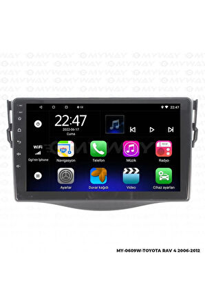 TOYOTA RAV 4 ANDROİD 12 MULTİMEDYA CARPLAY 2GB RAM+32GB HDD 2006-2012 NAVİGASYON EKRAN