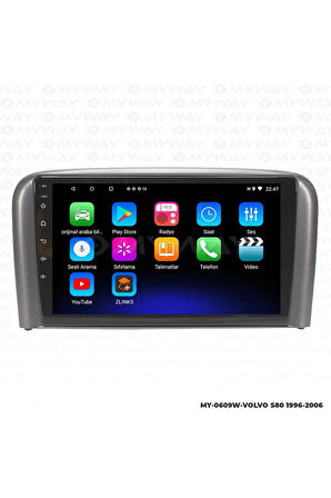 VOLVO S80 ANDROİD 12 MULTİMEDYA CARPLAY 2GB RAM+32GB HDD NAVİGASYON EKRAN