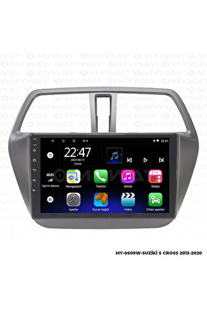 SUZUKİ S CROSS Uyumlu ANDROİD 12 MULTİMEDYA CARPLAY 2GB RAM+32GB HDD NAVİGASYON EKRAN
