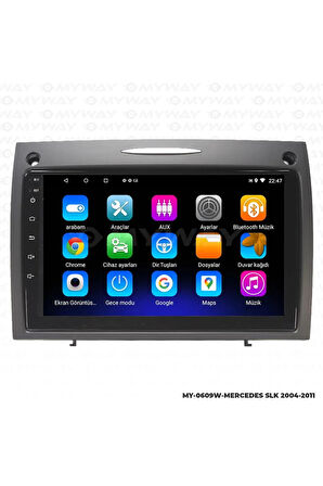 MERCEDES SLK ANDROİD 12 MULTİMEDYA CARPLAY 2GB RAM+32GB HDD NAVİGASYON EKRAN