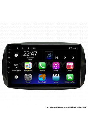 MERCEDES SMART ANDROİD 12 MULTİMEDYA CARPLAY 2GB RAM+32GB HDD 2015-2018 NAVİGASYON EKRAN