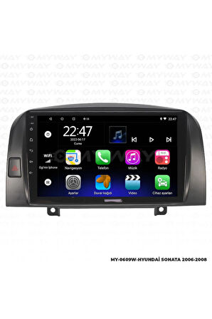 HYUNDAİ SONATA Uyumlu ANDROİD 12 MULTİMEDYA CARPLAY 2GB RAM+32GB HDD 2006-2008 NAVİGASYON EKRAN