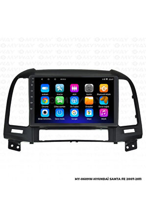 HYUNDAİ SANTA FE ANDROİD 12 MULTİMEDYA CARPLAY Uyumlu 2GB RAM+32GB HDD NAVİGASYON EKRAN