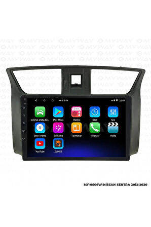 NİSSAN SENTRA ANDROİD 12 MULTİMEDYA CARPLAY 2GB RAM+32GB HDD NAVİGASYON EKRAN