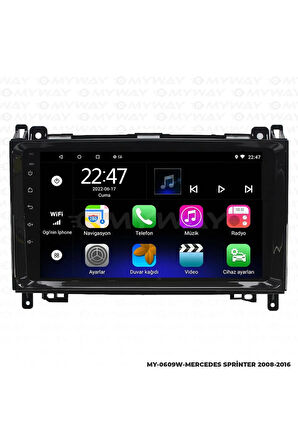 MERCEDES SPRİNTER ANDROİD 12 MULTİMEDYA CARPLAY 2GB RAM+32GB HDD 2008-2016 NAVİGASYON EKRAN