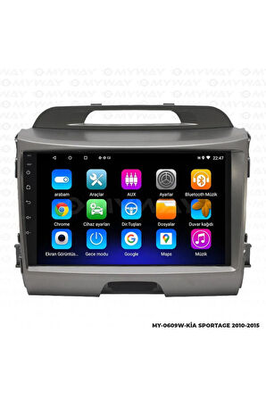 KİA SPORTAGE ANDROİD 12 MULTİMEDYA CARPLAY 2GB RAM+32GB HDD 2010-2015 NAVİGASYON EKRAN