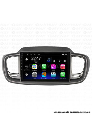 KİA SORENTO ANDROİD 12 MULTİMEDYA CARPLAY 2GB RAM+32GB HDD 2015-2016 NAVİGASYON EKRAN