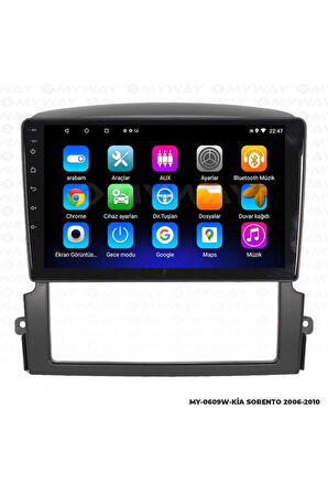 KİA SORENTO ANDROİD 12 MULTİMEDYA CARPLAY 2GB RAM+32GB HDD 2006-2010 NAVİGASYON EKRAN