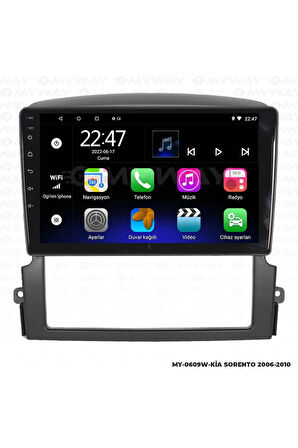 KİA SORENTO ANDROİD 12 MULTİMEDYA CARPLAY 2GB RAM+32GB HDD 2006-2010 NAVİGASYON EKRAN