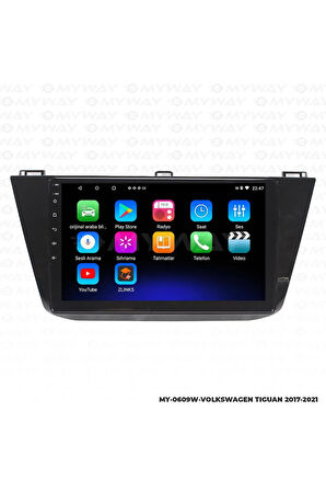 VOLKSWAGEN TİGUAN ANDROİD 12 MULTİMEDYA CARPLAY 2GB RAM+32GB HDD NAVİGASYON EKRAN