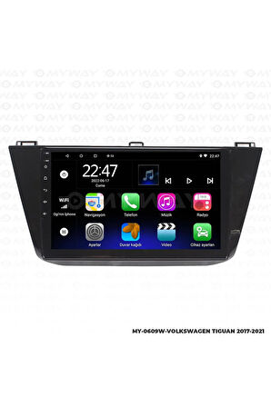 VOLKSWAGEN TİGUAN ANDROİD 12 MULTİMEDYA CARPLAY 2GB RAM+32GB HDD NAVİGASYON EKRAN