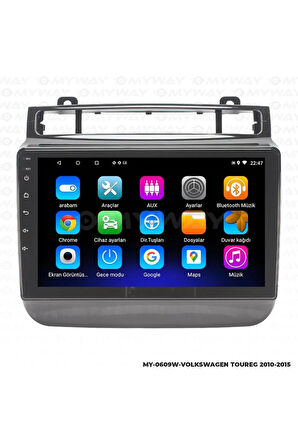 VOLKSWAGEN TOUAREG ANDROİD 12 MULTİMEDYA CARPLAY 2GB RAM+32GB HDD 2010-2015 NAVİGASYON EKRAN