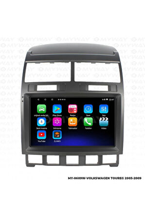 VOLKSWAGEN TOUAREG ANDROİD 12 MULTİMEDYA CARPLAY 2GB RAM+32GB HDD 2003-2009 NAVİGASYON EKRAN