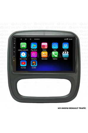 RENAULT TRAFİC ANDROİD 12 MULTİMEDYA CARPLAY 2GB RAM+32GB HDD NAVİGASYON EKRAN