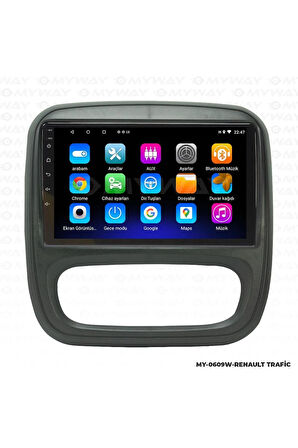 RENAULT TRAFİC ANDROİD 12 MULTİMEDYA CARPLAY 2GB RAM+32GB HDD NAVİGASYON EKRAN