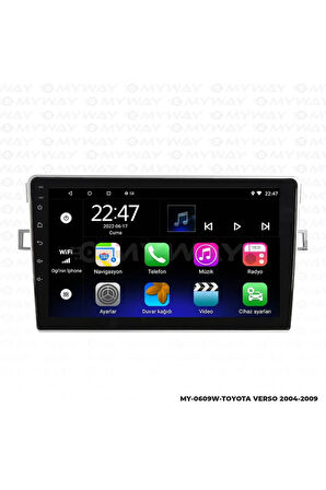 TOYOTA VERSO ANDROİD 12 MULTİMEDYA CARPLAY 2GB RAM+32GB HDD 2004-2009 NAVİGASYON EKRAN