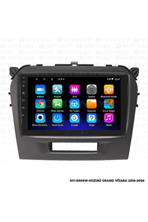 SUZUKİ GRAND VİTARA ANDROİD 12 MULTİMEDYA CARPLAY 2GB RAM+32GB HDD 2016-2020 NAVİGASYON EKRAN