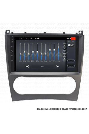 MERCEDES C CLASS W203 ANDROİD 12 MULTİMEDYA CARPLAY 2GB RAM+32GB HDD 2004-2007 NAVİGASYON EKRAN