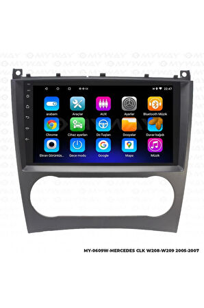 MERCEDES W208 ANDROİD 12 MULTİMEDYA CARPLAY 2GB RAM+32GB HDD NAVİGASYON EKRAN