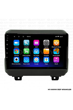 JEEP WRANGLER ANDROİD 12 MULTİMEDYA CARPLAY 2GB RAM+32GB HDD NAVİGASYON EKRAN