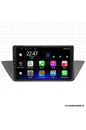 BMW X1 ANDROİD 12 MULTİMEDYA CARPLAY 2GB RAM+32GB HDD NAVİGASYON EKRAN