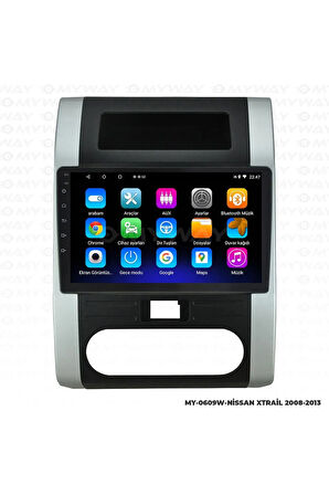 NİSSAN X-TRAİL ANDROİD 12 MULTİMEDYA CARPLAY 2GB RAM+32GB HDD 2008-2013 NAVİGASYON EKRAN