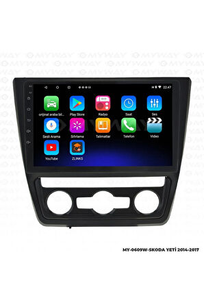 SKODA YETİ ANDROİD 12 MULTİMEDYA CARPLAY 2GB RAM+32GB HDD 2014-2017 NAVİGASYON EKRAN