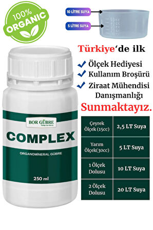 Complex -250 ml Organik Sıvı Gübre - Köklenme Ve Direnç Artışı Oluşturur. Ürün Kalitesi Ve Verimini Arttırır.