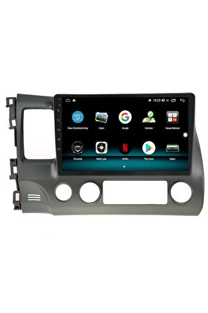 HONDA CİVİC FD6 ANDROİD 13 MULTİMEDYA CARPLAY 4GB RAM+64GB HDD 2008-2011 NAVİGASYON EKRAN