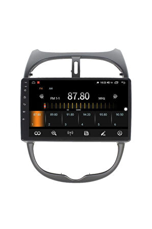 PEUGEOT 206 ANDROİD 13 MULTİMEDYA CARPLAY 4GB RAM+64GB HDD 2002-2010 NAVİGASYON EKRAN