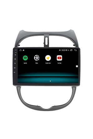 PEUGEOT 206 ANDROİD 13 MULTİMEDYA CARPLAY 4GB RAM+64GB HDD 2002-2010 NAVİGASYON EKRAN