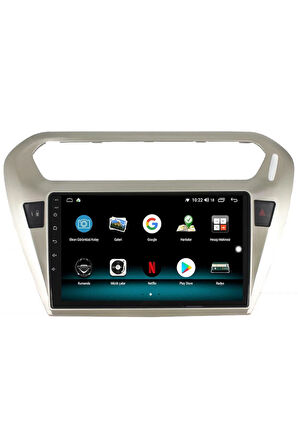 PEUGEOT 301 ANDROİD 13 MULTİMEDYA CARPLAY 4GB RAM+64GB HDD NAVİGASYON EKRAN