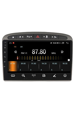 PEUGEOT 408 ANDROİD 13 MULTİMEDYA CARPLAY 4GB RAM+64GB HDD 2007-2013 NAVİGASYON EKRAN