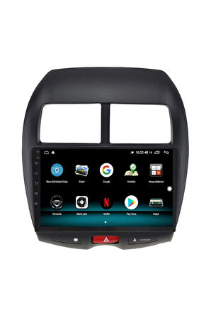 MİTSUBİSHİ ASX Uyumlu ANDROİD 13 MULTİMEDYA CARPLAY 4GB RAM+64GB HDD 2010-2020 NAVİGASYON EKRAN