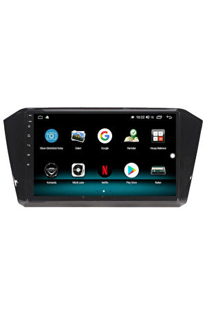 VOLKSWAGEN PASSAT B8 ANDROİD 13 MULTİMEDYA CARPLAY 4GB RAM+64GB HDD NAVİGASYON EKRAN