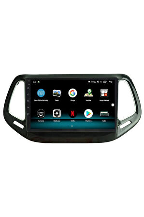 JEEP COMPASS ANDROİD 13 MULTİMEDYA CARPLAY 4GB RAM+64GB HDD 2017-2020 NAVİGASYON EKRAN